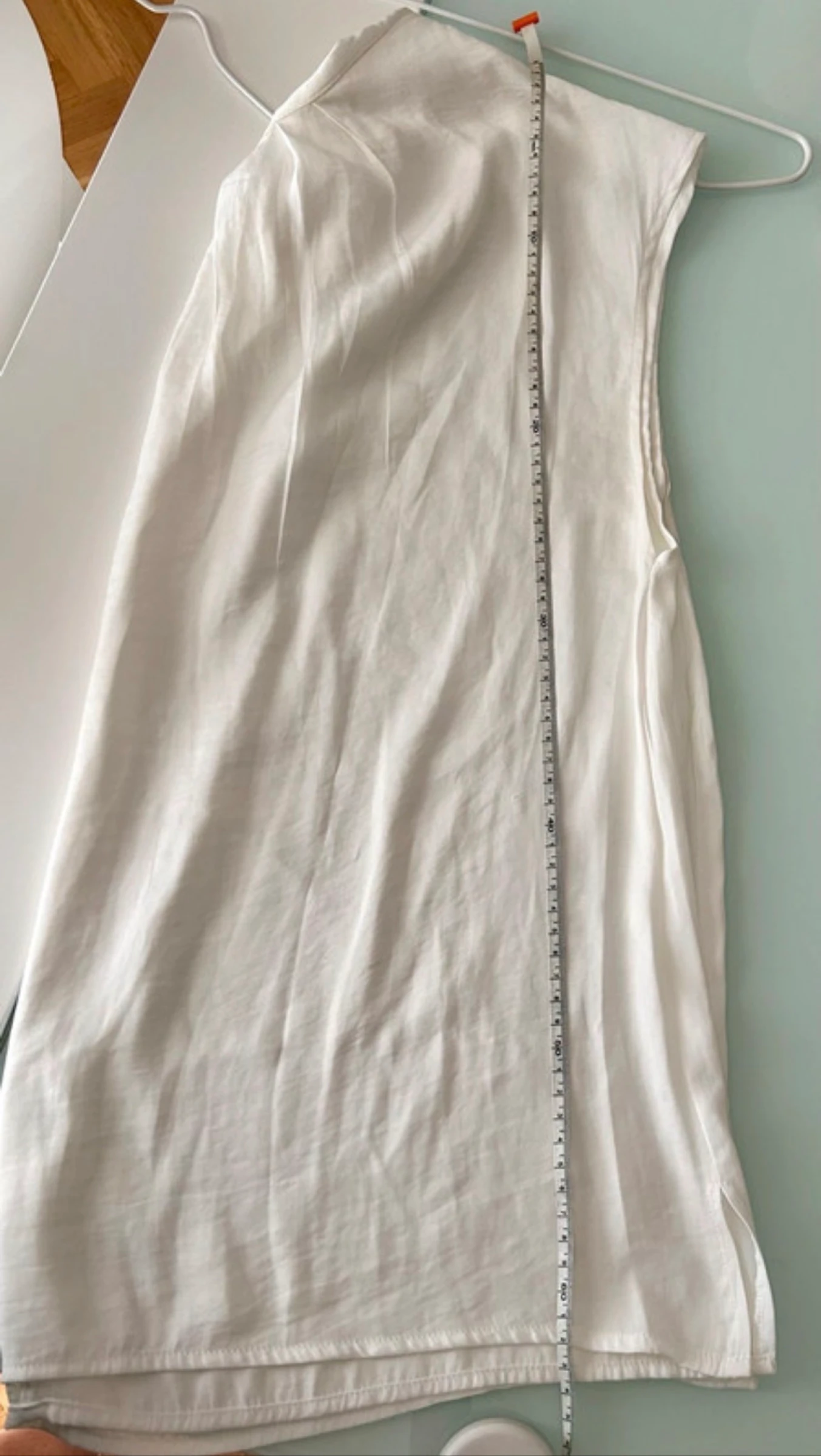 Blusa blanca fluida mujer talla 44-46 · tipo seda – photo 5